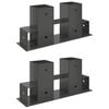 Hilfsmittel f&uuml;r Holzstapel 2 pcs Anthrazit 34 x 10 x 15 cm Stahl