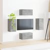 vidaXL TV-Schrankset 4 pcs Beton Grau Holzwerkstoff