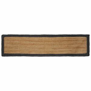 vidaXL Bereichsteppich Dunkelgrau und Natur 60 x 200 cm Jute