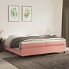 vidaXL Boxspringbettgestell Rosa 200x200 cm Samt