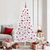 vidaXL K&uuml;nstlicher klappbarer Weihnachtsbaum Wei&szlig; 180 cm PVC und Stahl
