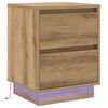 vidaXL Nachttisch 2 pcs Artisan-Eiche 39 x 34,5 x 50 cm Holzwerkstoff