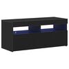 vidaXL TV-Schr&auml;nk 90 x 35 x 40 cm Schwarz Eichen-Optik Holzwerkstoff