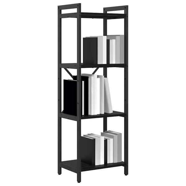 vidaXL B&uuml;cherregal Schwarz Eichen-Optik 40 x 30 x 85 cm Holzwerkstoff