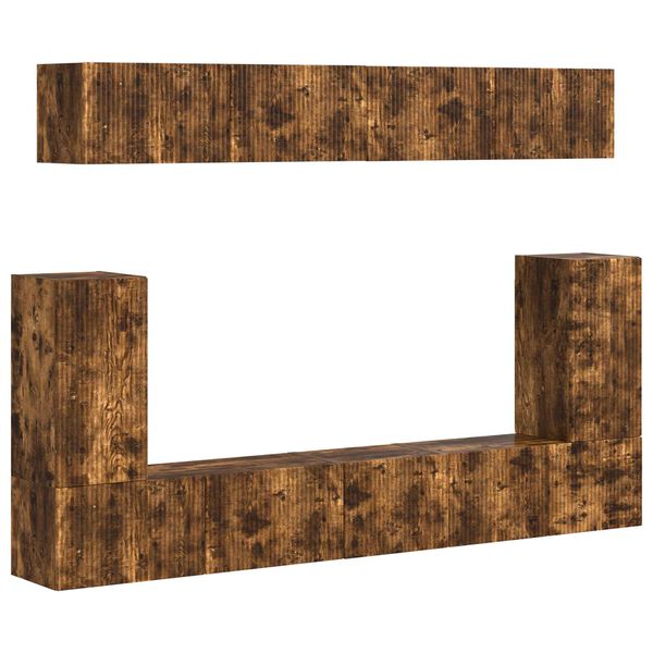 vidaXL TV-Schrankset 5 pcs Ger&auml;ucherte Eiche Holzwerkstoff