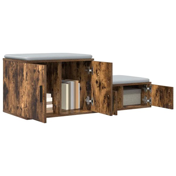 vidaXL Aufbewahrungsschrank 2 pcs Ger&auml;ucherte Eiche 118 x 41 x 40 cm