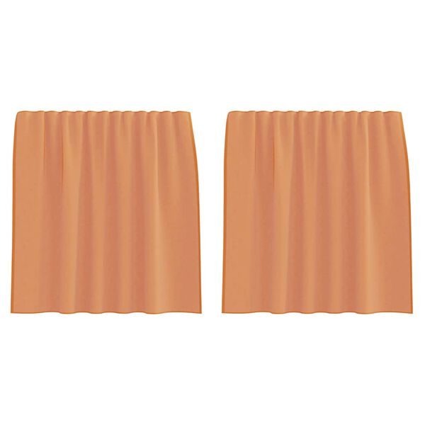 vidaXL Voile Vorh&auml;nge mit Stangentaschen 2 Stk. Terrakotta