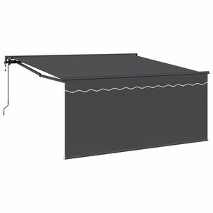 vidaXL Ausziehbare Markise Anthrazit 350 x 250 cm