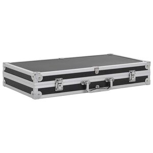 vidaXL Waffenkoffer Aluminium ABS Schwarz