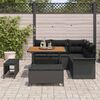 vidaXL Gartensofa-set mit Kissen 8 pcs Schwarz Poly-Rattan