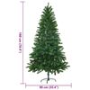 vidaXL K&uuml;nstlicher Weihnachtsbaum Naturgetreue Nadeln 180 cm Gr&uuml;n