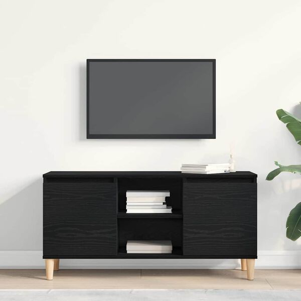 vidaXL TV-Schr&auml;nk Schwarz Eichen-Optik 102 x 35 x 50 cm Holzwerkstoff