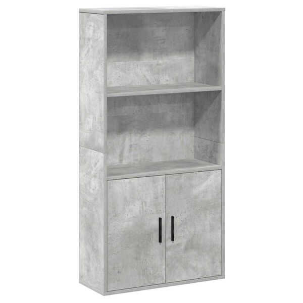 vidaXL B&uuml;cherregal Betongrau 60x24x120 cm Holzwerkstoff
