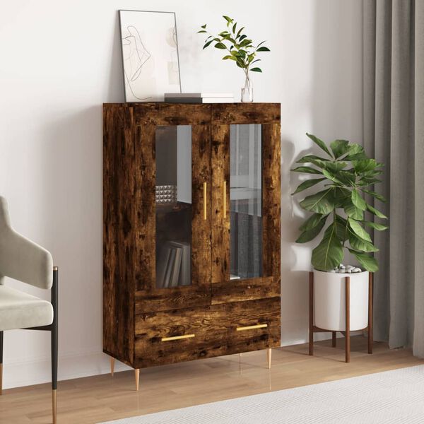 vidaXL Highboard Räuchereiche 69,5x31x115 cm Holzwerkstoff