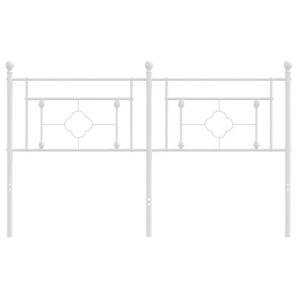 vidaXL Ersatz-Kopfteil Metall Wei&szlig; 150 cm