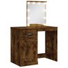 vidaXL Schminktisch mit LED-Leuchten R&auml;uchereiche 90x42x132,5 cm