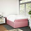 vidaXL Boxspringbett mit Matratze Rosa 120x190 cm Samt