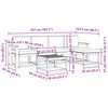 vidaXL Outdoor-Sofagarnitur mit Kissen 6 pcs Nat&uuml;rlich und Hellgrau