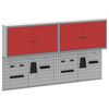 vidaXL Werkzeugschrank-Set 6 Stk. Rot Pulverbeschichteter Stahl