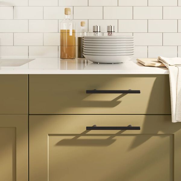 vidaXL Möbelgriffe 20 Stk. Schwarz 128 mm Edelstahl