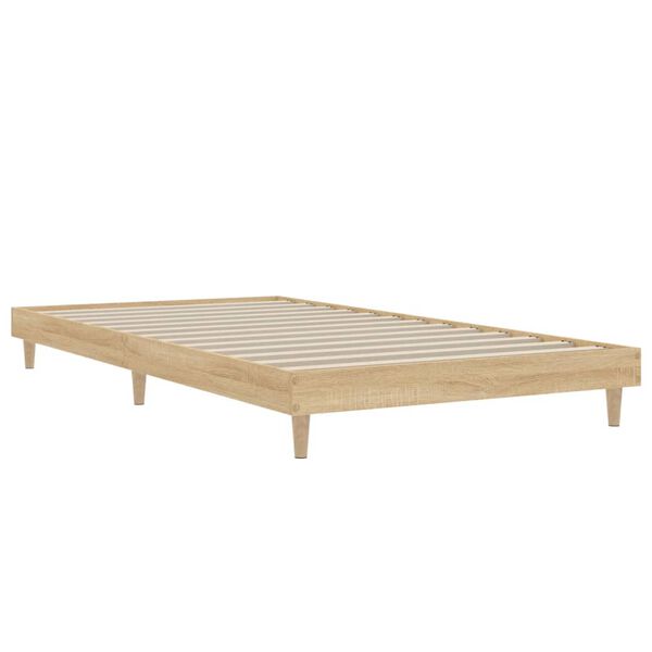 vidaXL Bettgestell ohne Matratze Sonoma-Eiche 90x190 cm Holzwerkstoff
