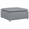 vidaXL Modulares Sofa-Fußhocker-Modul Hellgrau 100 x 100 x 48 cm