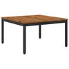 vidaXL Couchtisch Nat&uuml;rlich und Schwarz 80 x 80,5 x 45 cm