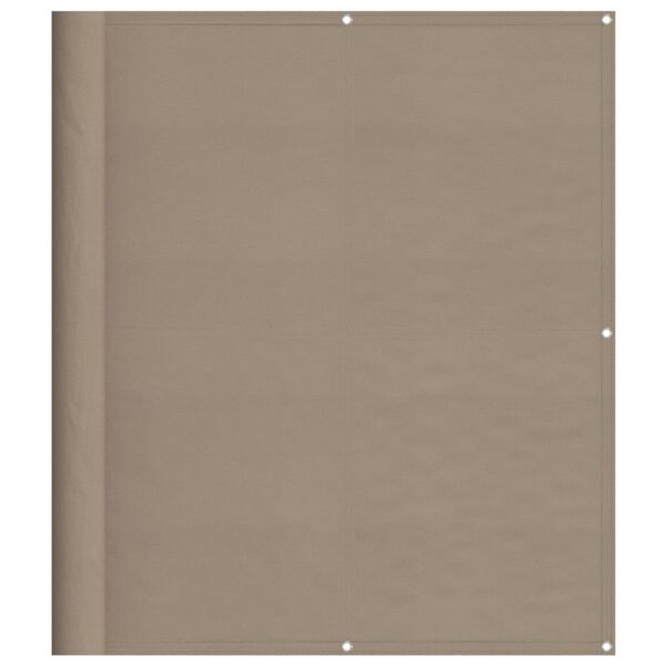vidaXL Balkon-Sichtschutz Taupe 120x1000 cm 100 % Polyester-Oxford