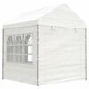 vidaXL Pavillon mit Dach Wei&szlig; 6,69x2,28x2,69 m Polyethylen