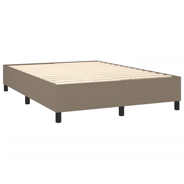 vidaXL Boxspringbettgestell Taupe 140x190 cm Stoff