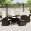 vidaXL Garten Essgruppe mit Kissen 5 pcs Braun Poly-Rattan