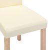 vidaXL Esszimmerst&uuml;hle 4 Stk. Creme Kunstleder