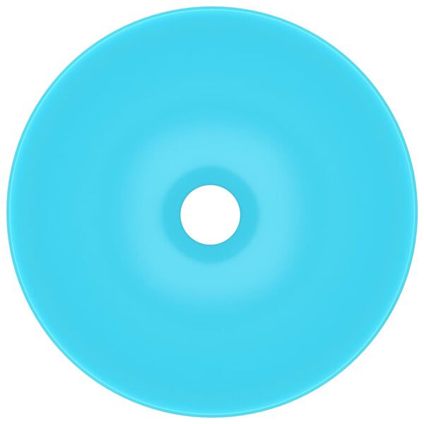 vidaXL Waschbecken Keramik Hellgr&uuml;n Rund