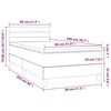 vidaXL Boxspringbett mit Matratze & LED Creme 80x200 cm Stoff