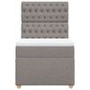 vidaXL Boxspringbett mit Matratze Taupe 90x190 cm Stoff