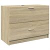 vidaXL Waschbeckenunterschrank Sonoma-Eiche 78x37x59 cm Holzwerkstoff