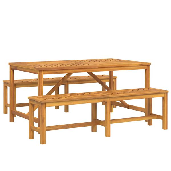 vidaXL Garten Essgruppe 3 pcs Braun Akazie Massivholz