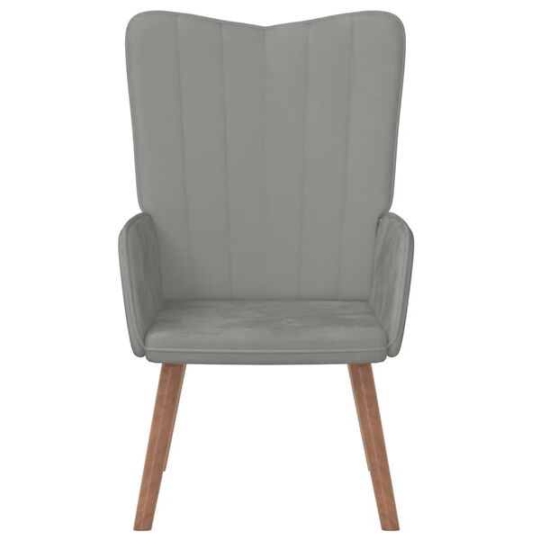 vidaXL Relaxsessel Hellgrau Samt