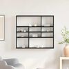 vidaXL Wandregal Schwarz Eichen-Optik 90x16x78 cm Holzwerkstoff
