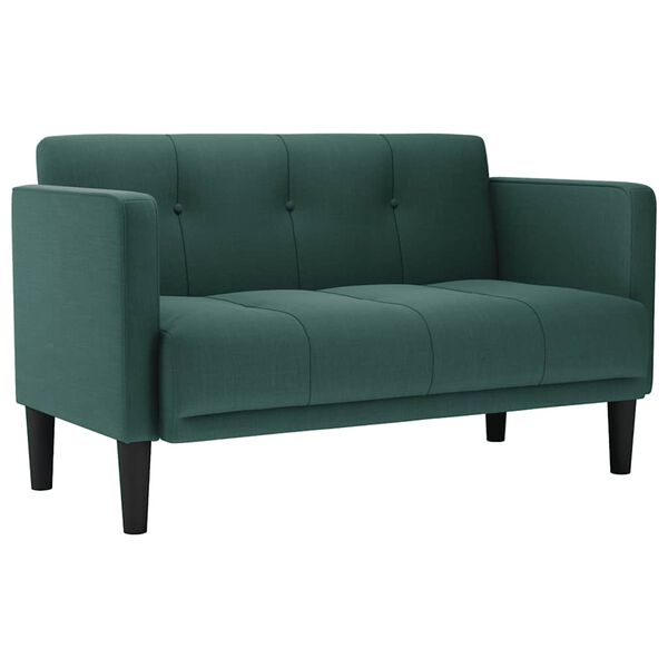 vidaXL Zweisitzer-Sofa Dunkelgrün 111 cm Stoff