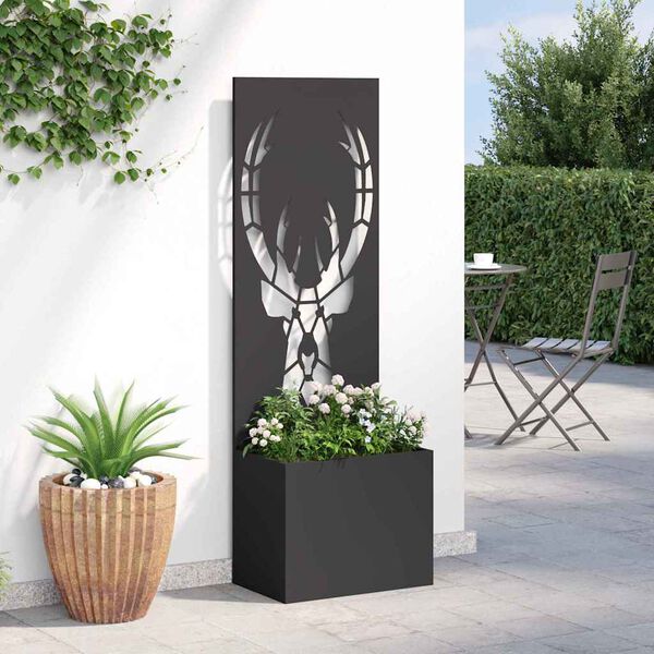 vidaXL Garten Sichtschutz-Leinwand Tiermuster Schwarz 50 x 140 cm