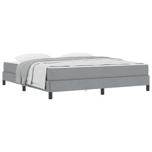 vidaXL Boxspringbett mit Matratze Hellgrau 180 x 200 cm Stoff