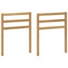 vidaXL Armlehnenmodul 2 pcs Wei&szlig; 59 x 4 x 73 cm Massivholz Akazie