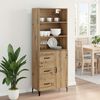 vidaXL Highboard Artisan-Eiche 69,5 x 34 x 180 cm Holzwerkstoff