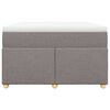 vidaXL Boxspringbett mit Matratze Taupe 120x200 cm Stoff