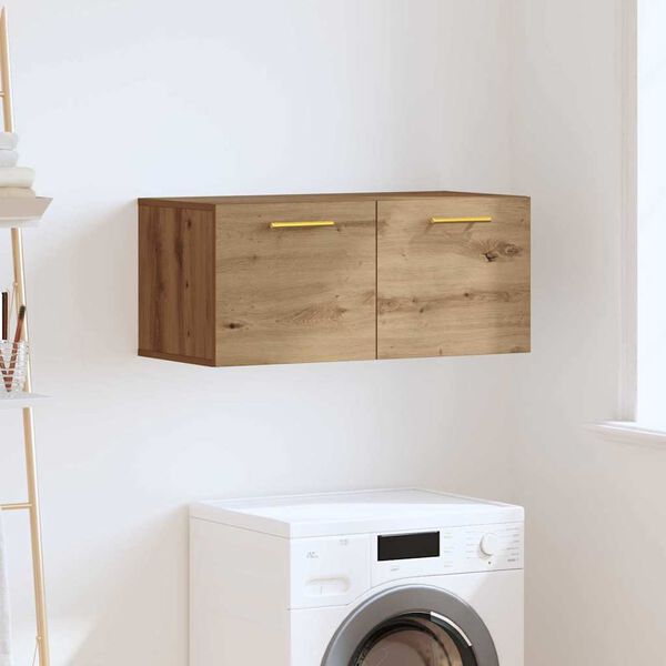 vidaXL Wandschrank Artisan-Eiche 80 x 36.5 x 35 cm Holzwerkstoff