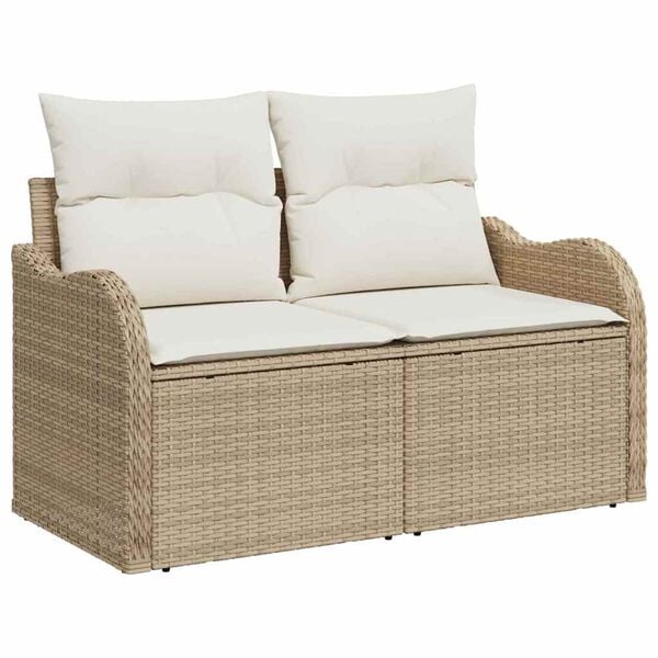 vidaXL Garten-Sofa-Set mit Kissen 6 pcs Beige und Creme