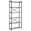 vidaXL B&uuml;cherregal 80 x 30 x 189,5 cm Holzwerkstoff Grau Sonoma