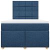 vidaXL Boxspringbett mit Matratze Blau 120x190 cm Stoff
