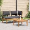 vidaXL Gartenbank 2 pcs Braun Massivholz Teak